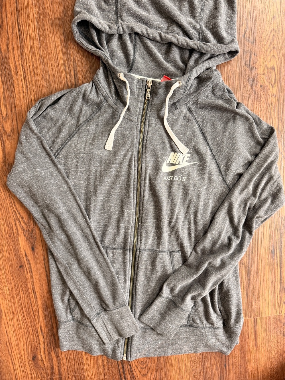 Nike Women's Heather Gray Full-Zip Hoodie Jacket